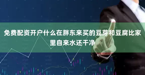 免费配资开户什么在胖东来买的豆芽和豆腐比家里自来水还干净